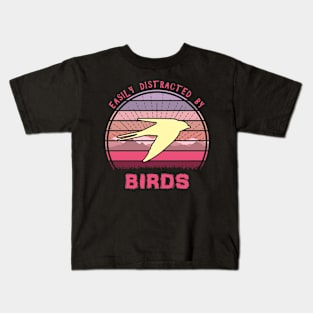 Easily Distracted By Birds Swallow Kids T-Shirt